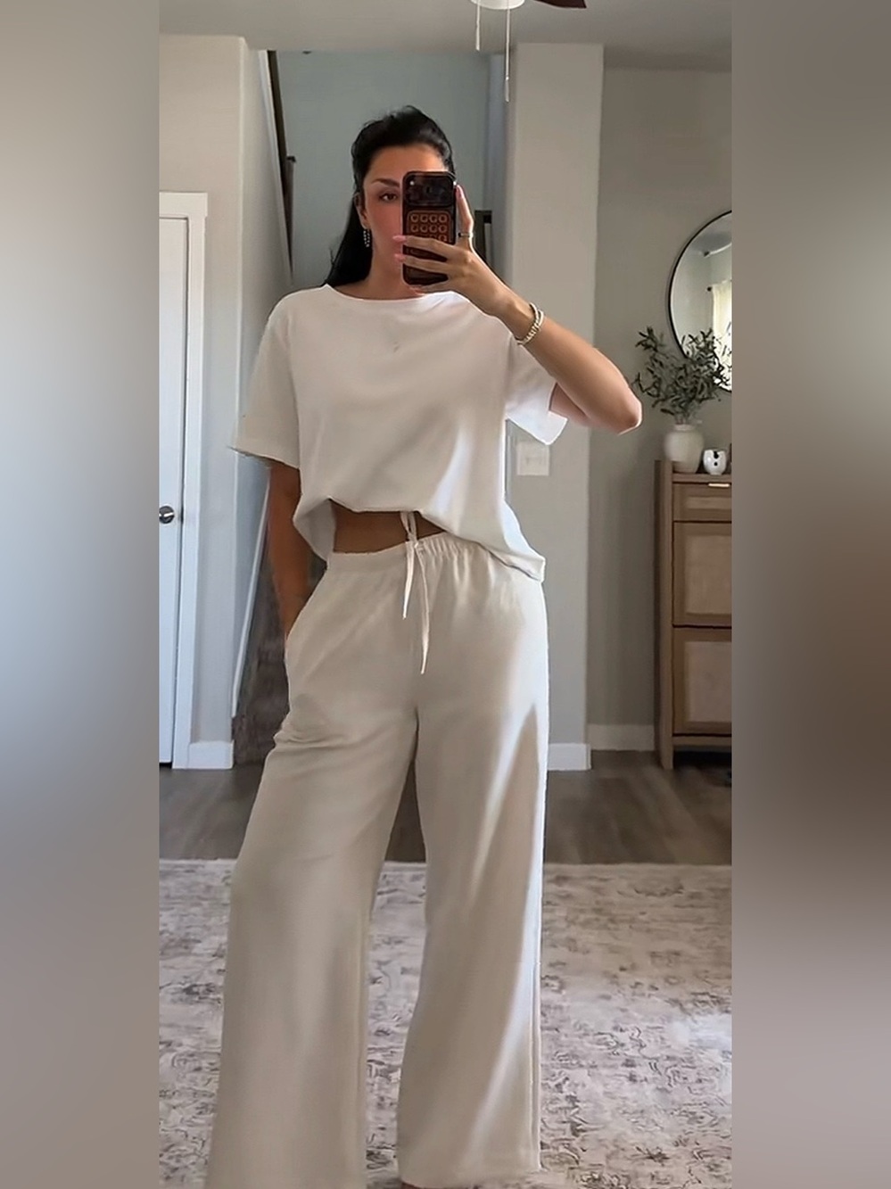 The Lodge Pant Crepette in Light Birch (BNWOT)